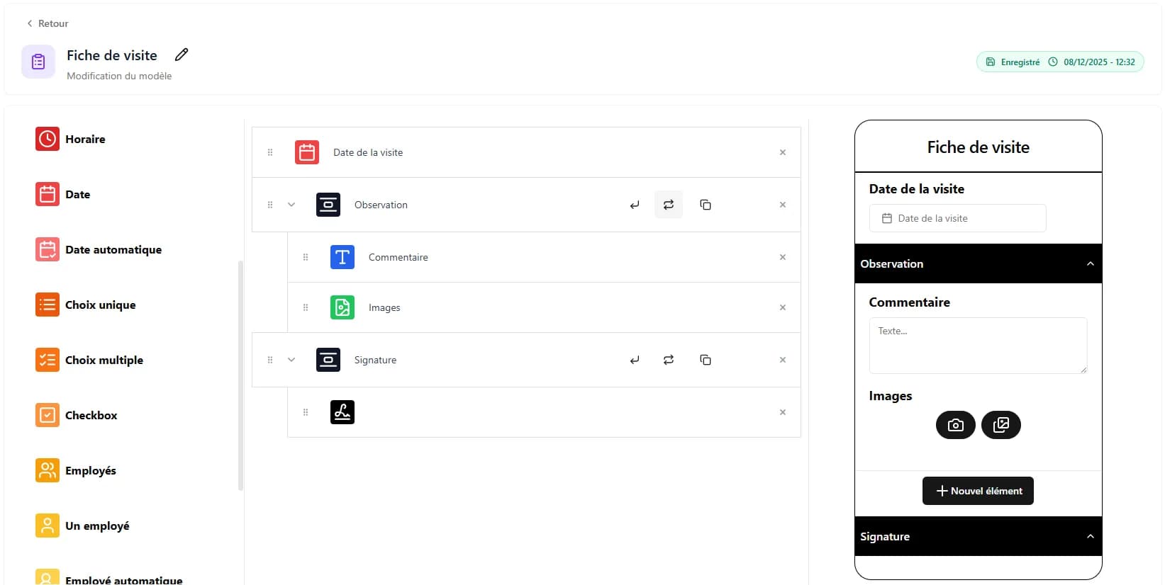 Capture d'écran - Rapports personnalisables