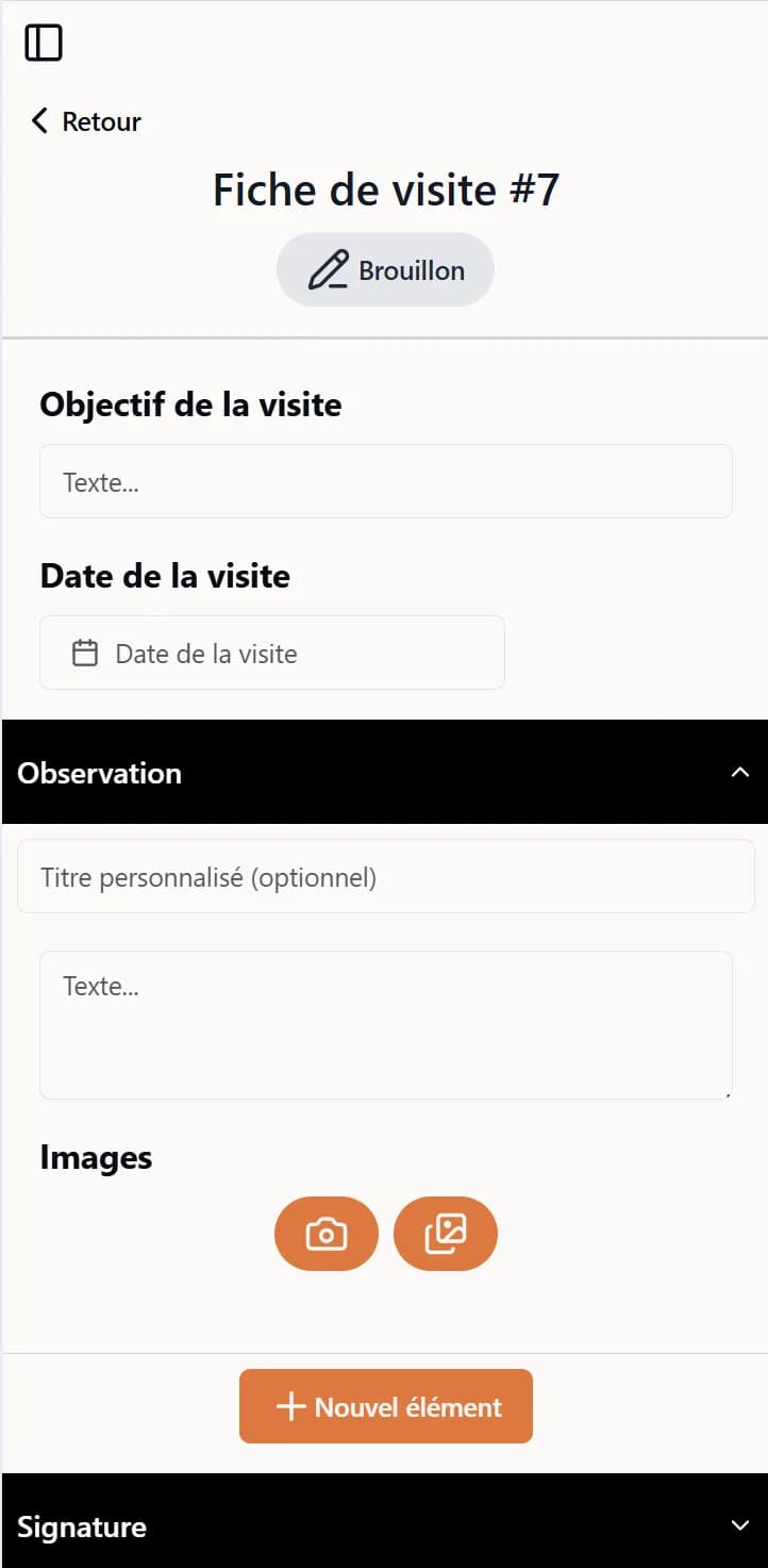 Application mobile Texap pour la création de rapports de chantier